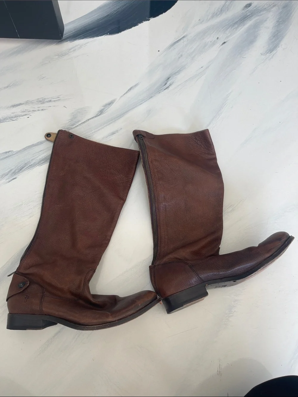 Frye Brown Leather Knee-High Boots